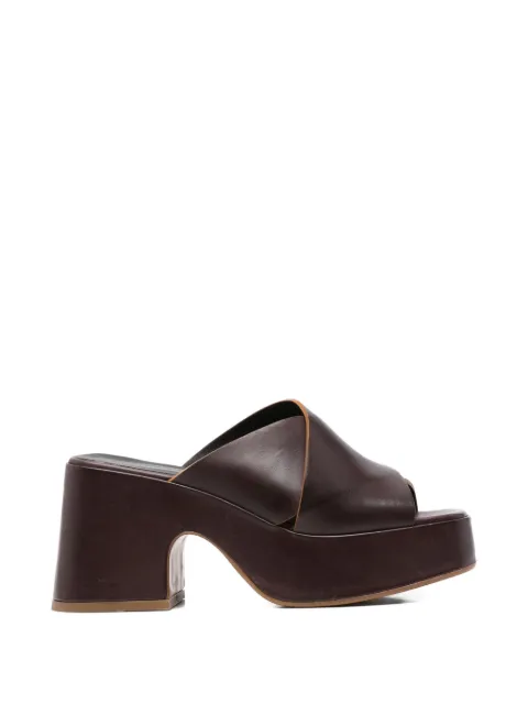 curiositè Maverik crossover-strap sandals Brown 2979