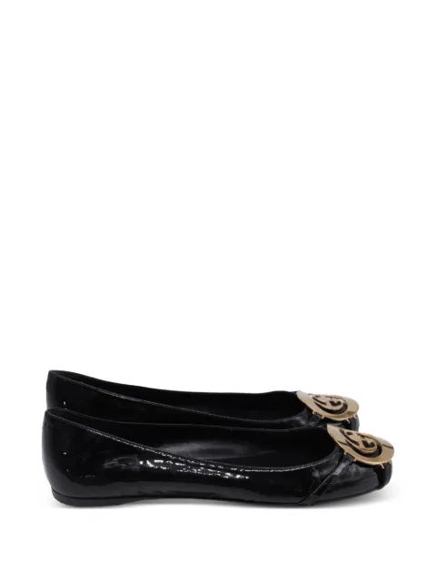 Gucci Pre-Owned GG Enamel ballet flats Black GILTPUUSSH743415W