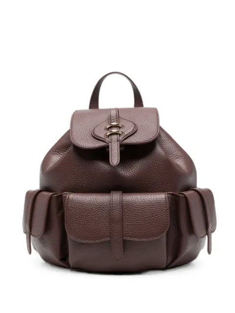 Coccinelle medium pebbled leather backpack Purple E1VGK140101