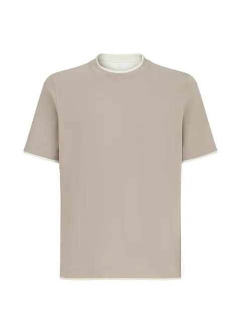 Brunello Cucinelli T-shirt with faux-layering Grey M0B137427COA08