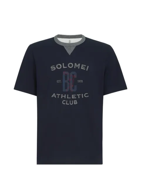 Brunello Cucinelli T-shirt with print Blue M0B131002GC6134