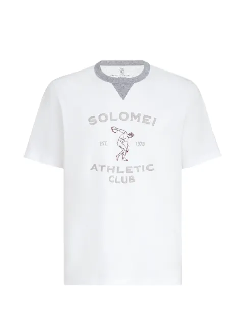 Brunello Cucinelli cotton-jersey crew-neck T-shirt with print White M0B131002GC6159