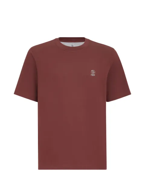 Brunello Cucinelli cotton jersey crew-neck T-shirt with logo Red M0B138440CGL17