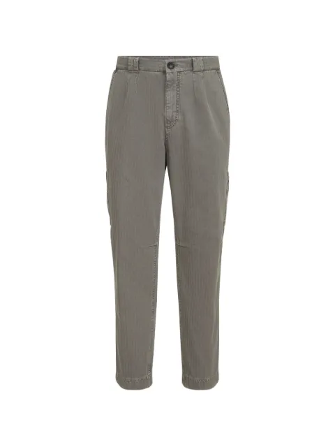 Brunello Cucinelli cotton chevron trousers with zipped pocket Grey M246NS1060C6339