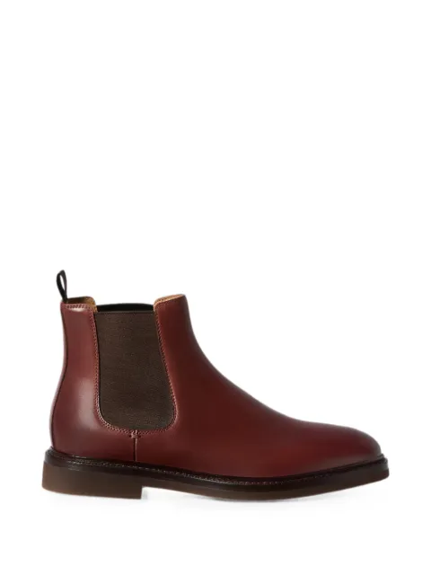 Brunello Cucinelli waxed calfskin Chelsea boots Brown MZUBMLE818C9855