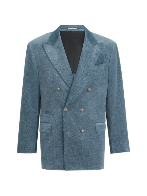 Brunello Cucinelli peaked-lapel blazer Blue MV4518BPCKC005