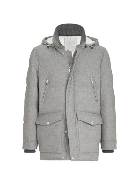 Brunello Cucinelli parka with detachable hood Grey MM4701823CF427