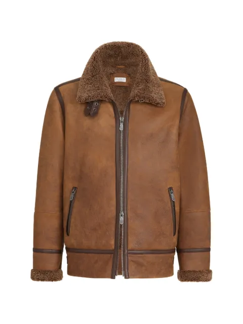 Brunello Cucinelli shearling aviator jacket Brown MPMTR2093C4269