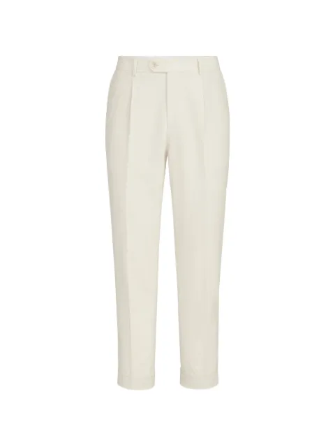 Brunello Cucinelli Sea Island cotton narrow wale corduroy trousers with pleat Neutrals ML462L00HC1050
