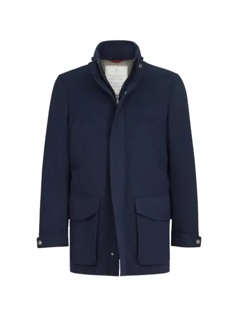 Brunello Cucinelli water-resistant microfiber parka with Thermore® padding and packable hood Blue ML4966005CHD49