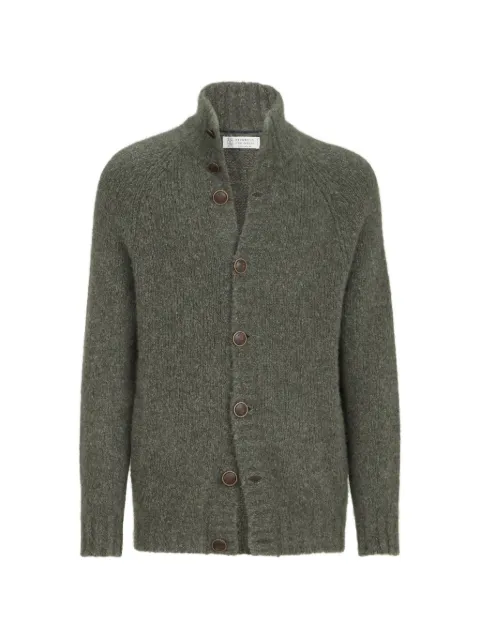 Brunello Cucinelli cashmere and silk cardigan Green MET302106C9759