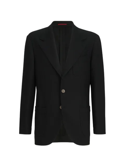Brunello Cucinelli cashmere Panama deconstructed blazer with patch pockets Black MV4465BNDHC006