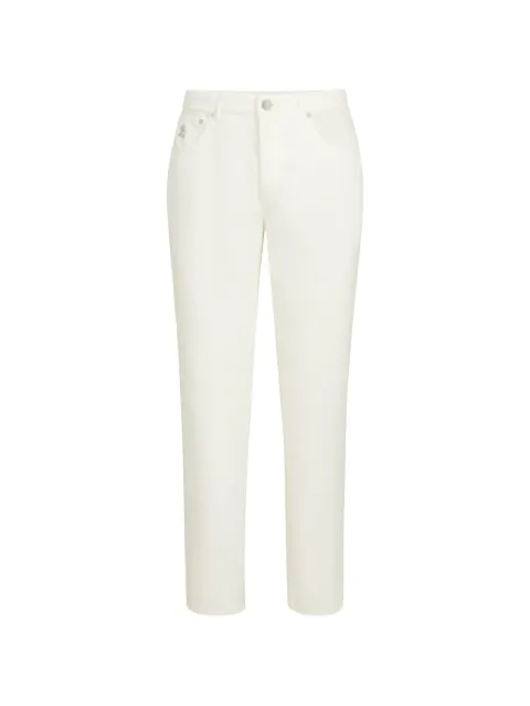 Brunello Cucinelli garment-dyed five-pocket Italian-fit trousers in cotton narrow-wale corduroy White M279NI1780C2200