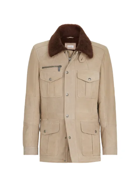 Brunello Cucinelli shearling safari jacket Neutrals MPMWT2090CDL05