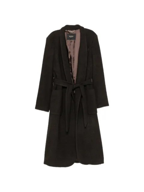 Seventy belted shawl-lapel coat Brown CP0619460248
