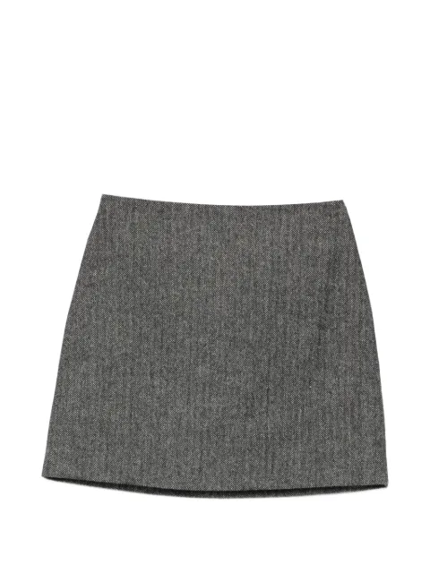 Blazé Milano herringbone-pattern mini skirt Grey SKCSK05JLI