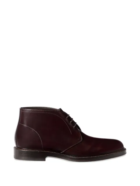Brunello Cucinelli polished-calfskin chukka boots Red MZUFOXR663C9836
