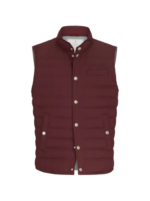 Brunello Cucinelli techno fabric down vest Red MV4081711CWB13