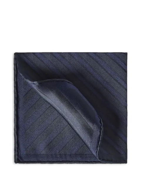 Brunello Cucinelli regimental-stripe silk pocket square Blue MI8920091C2425