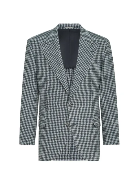 Brunello Cucinelli houndstooth-pattern blazer Blue MV4628BFC5C323