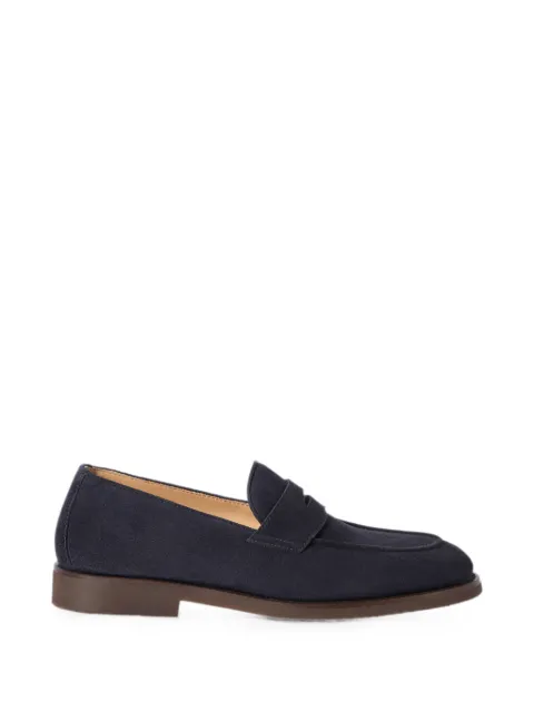 Brunello Cucinelli suede penny loafers Blue MZUSOLE670C9834