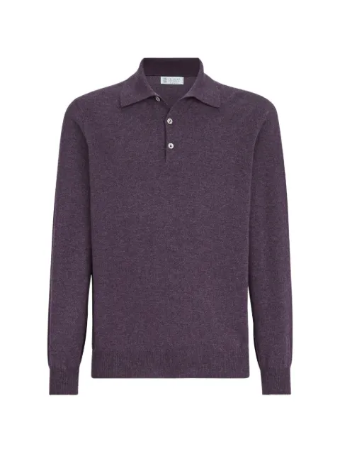 Brunello Cucinelli knit polo sweater Purple M2200295CLR21