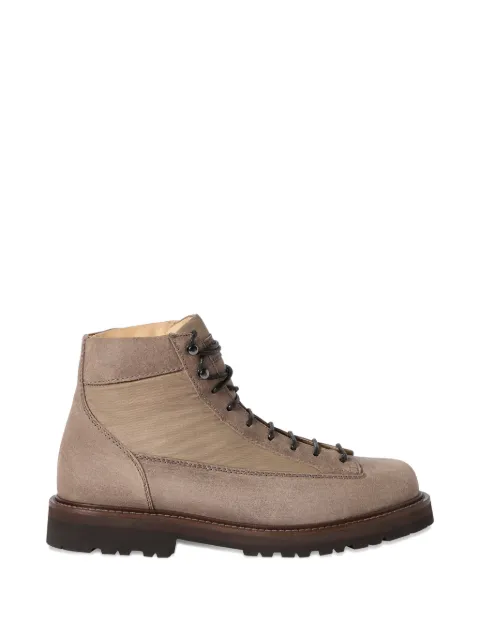 Brunello Cucinelli suede and techno fabric urban outdoor boots Grey MZUANRW668CRB01