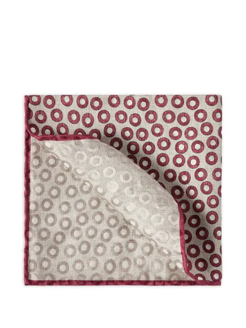 Brunello Cucinelli spotted-pattern silk pocket square Neutrals MX8720091C1793