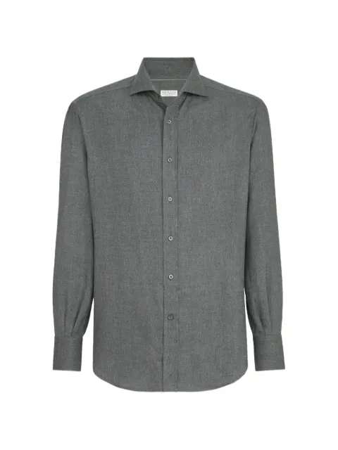 Brunello Cucinelli chevron flannel shirt Grey MY6370028C044