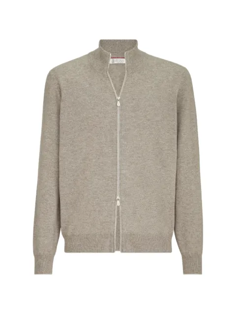 Brunello Cucinelli zip-up cardigan Grey M2200106COW55