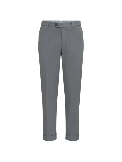 Brunello Cucinelli garment-dyed Italian-fit trousers in American-Pima comfort cotton gabardine Grey M289LI1770C6339