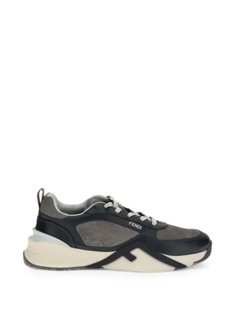 FENDI Flow panelled leather sneakers Blue 7E1925AY1W