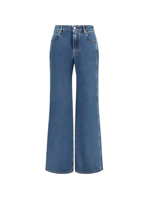 Balmain wide-leg logo-embroidered jeans Blue HF1MI052DG08