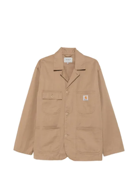 Carhartt WIP logo-patch button-up jacket Neutrals I036868