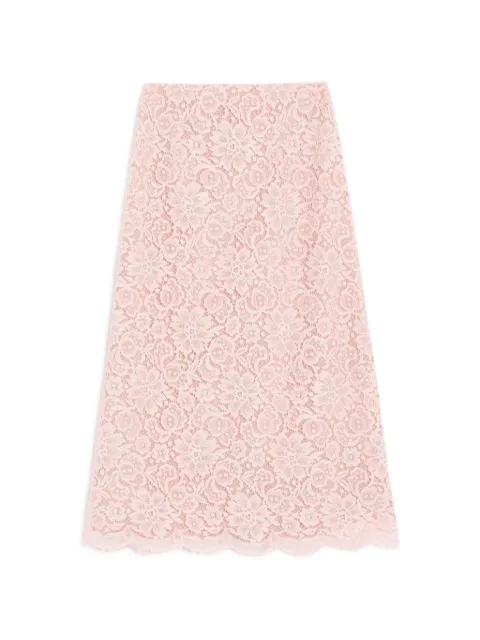 Valentino Garavani lace midi skirt Pink BRAF71AE4