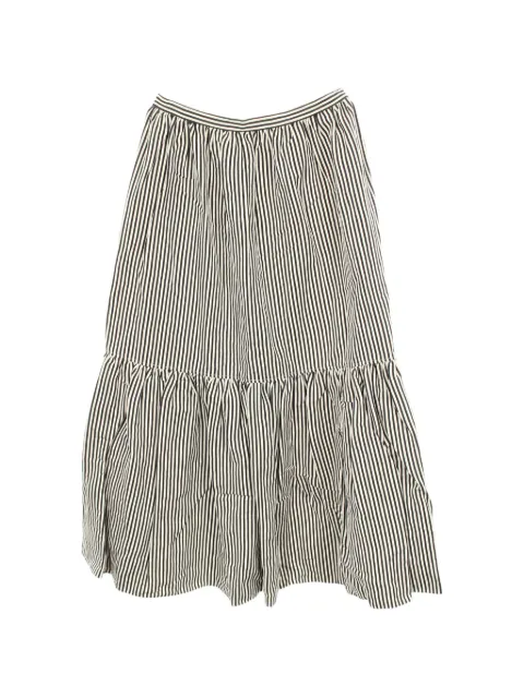 Christian Dior Pre-Owned 2010s Blair striped midi skirt Black 1064260
