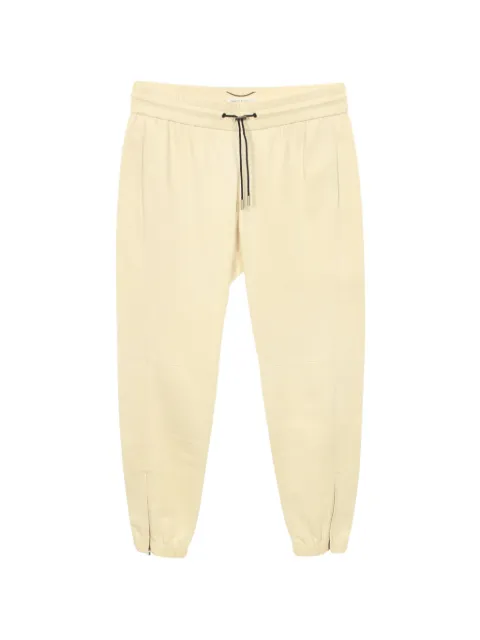 Saint Laurent Pre-Owned 2000s lamb leather track pants Neutrals 1060355