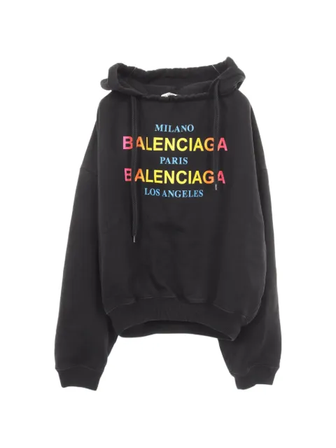 Balenciaga Pre-Owned 2000s logo-print hoodie Black 1050530