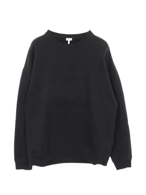 Loewe Pre-Owned 2010s logo-detail cotton sweatshirt Black 1050460