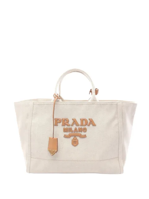 Prada Pre-Owned 2010s Giardinière tote bag Neutrals 1060630