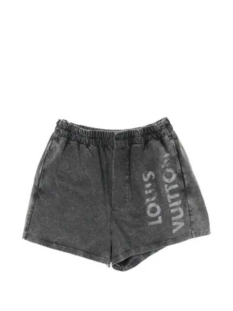 Louis Vuitton Pre-Owned 2010s logo-print shorts Grey 1058619
