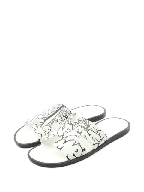 Hermès Pre-Owned 2010s Izmir Club slides White 1050485