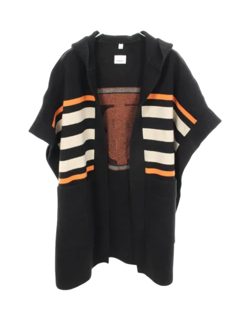 Burberry Pre-Owned 2010s TB-logo hooded poncho Black 1070645