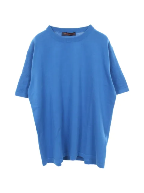 Louis Vuitton Pre-Owned 2010s Monogram knit T-shirt Blue 1058547