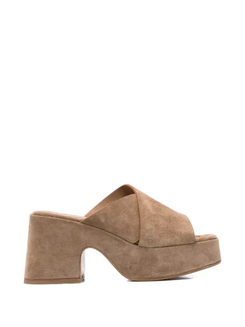 curiositè crossover-strap platform sandals Neutrals 2979