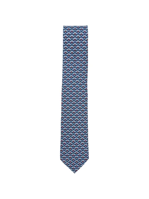 Ferragamo patterned silk tie Blue 789827
