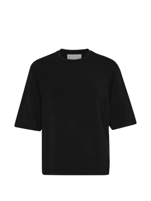 House Of The Very Islands Oliver drop-shoulder T-shirt Black TDS31