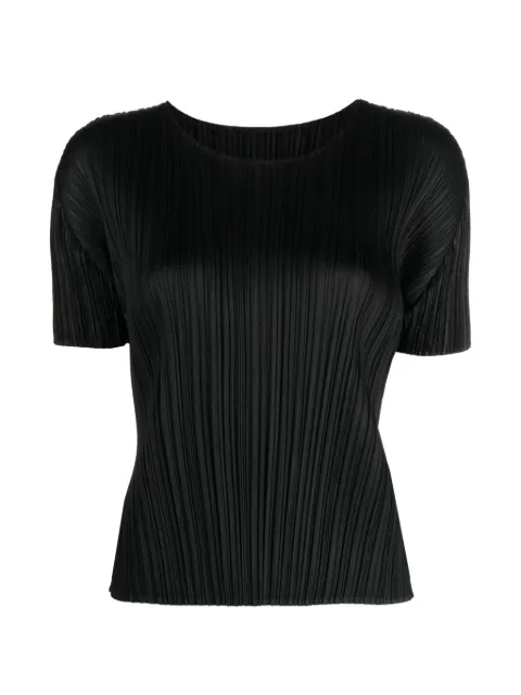 Pleats Please Issey Miyake micro-pleated T-shirt Black PP38JK103