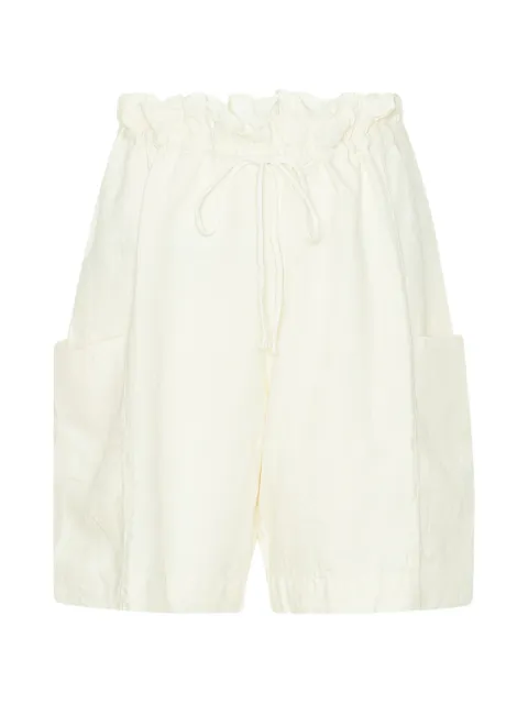 Black Crane Parachute drawstring-detail linen shorts Neutrals LPS18