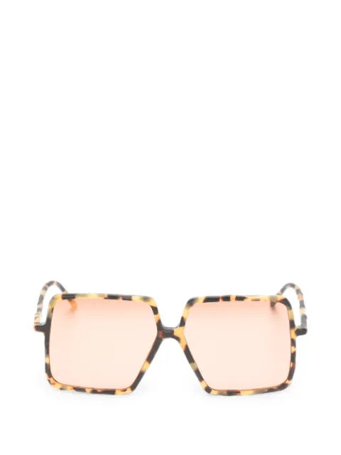 Kuboraum tortoiseshell-effect wavy-arm sunglasses Brown L12